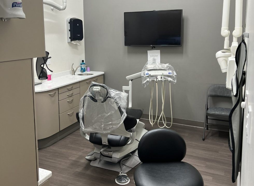 Dental exam chair at Precision Dental Care